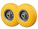 Produktbild HRB PU Rad 260 mm - Pannensicher je 130 kg Traglast, Metallfelge (Gelb, 2 Stück)