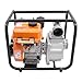 LOYALHEARTDY Water Pumps 196CC Diesel Water Pump Heavy-duty 4-Storke Single Cylinder Air-cooled Diesel Powered Water Pumps 3 inch Diesel Water Pump Portable Irrigation Pump
