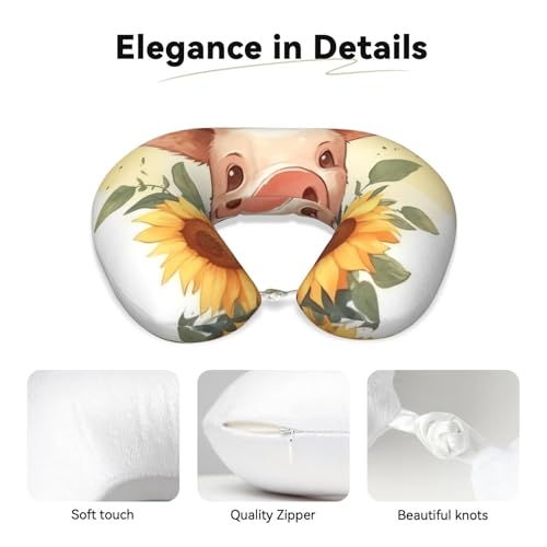 Almohada cervical de espuma viscoelástica para viaje miniatura 3