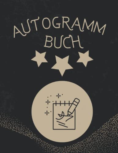 Autogrammkarten Album zum Einkleben | für bis zu 60 Autogrammen von deinen Lieblingsstars geeignet | 10x15 cm Fotos Autogrammbuch