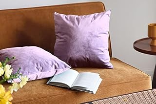Pagnanno. Set of 2 Soft Velvet Cushion Covers 45x45cm(18x18 Inches) Plain Throw Pillowcases Square Cushion Covers for Chairs,living room,bedroom with Invisible Zipper ((Pack of 2), Olive Green))