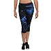 Reebok Damen Work Out Ready Printed Capri Caprihose, Kobalt, XX-Large