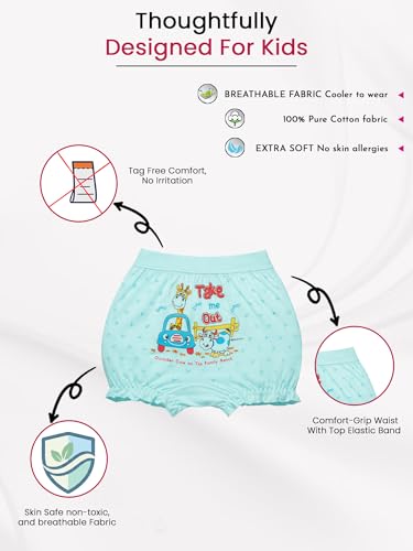 Image of BODYCARE Unisex Bloomers Pack of 6 | 100% Cotton | Ultra Soft Breathable Innerwear | Skin Friendly, Tagless Comfort | Ideal for School