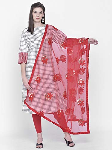 Image of DUPATTA BAZAAR Woman's Embellished Net Dupatta