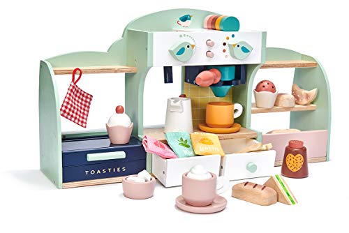 Tender Leaf Toys - Bird's Nest Café - 40 Pcs One-Stop Pretend Play Coffee Shop for Kids, Bakery and Cafe Set with Accessories - Promote Imaginative and Social Skills Development - Age 3+