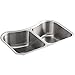 KOHLER 3899-NA Staccato(TM) 31-5/8" x 19-9/16" x 8-3/8" Under-Mount Double-Equal Bowl Kitchen Sink, One Size