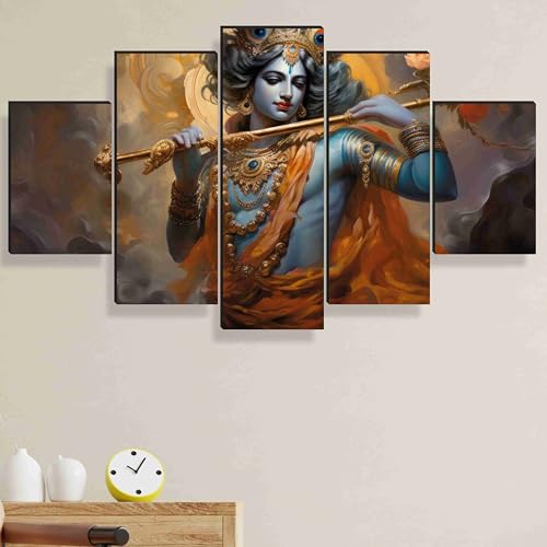 SAF krishna Paintings for Wall Decoration - Set Of Five, 3d moder...