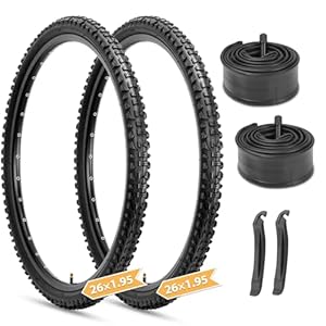 Hycline Mountain Bike Tires Set: 2-Pack 20/24/26×1.95 Inch