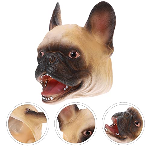 TOYANDONA Fantoche De Mão Fantoche De Cabeça De Cachorro Fantoches De Mão Animal De Látex Mão De Bor