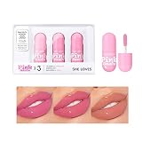 SWETIYOU Glossy Lip Stain, 3 Colors Capsule Pills Liquid Lipcolor Makeup, Non-Sticky, Long Lasting W
