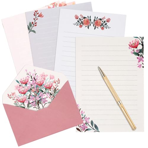 Ksiwre KS-0037 36 Pcs Writing Paper And Envelopes Set,Warm Floral Themed Stationary Set thumb #6