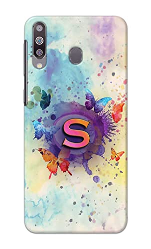 Image of PRINTFIDAA� Printed Hard Back Cover Case for Samsung Galaxy M30 Back Cover (Alphabet S) -2808