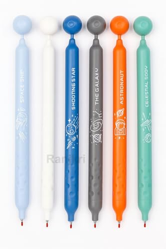 Image of Space Theme Premium Gel Pens Set for Students | Smooth Writing Fine Tip 0.5mm Pen Kit | Non-Smudging Ink | Cute Stationery Gift for Girls, Boys & Kids