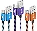 Produktbild [3 Pack 2M] Micro USB Kabel, J Jecent 6ft Lang Nylon Micro USB Ladekabel High Speed Android Sync Datenkabel für Samsung Galaxy S7/S6/J7/J5/Note 5, Kindle, Huawei, PS4, Motorola, Nokia, LG, Mehrfarbig