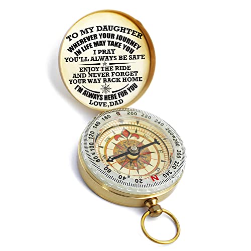 Brújula Personalizada para Hija, Grabada, Marca CHARM GLOBAL miniatura 1