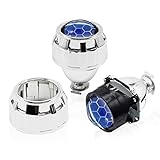 YUFANYA 2.5 Inch Honeycomb Bixenon Projector Lens High/Low Beam Chrome Shrouds Mini H1 Car Headlight...