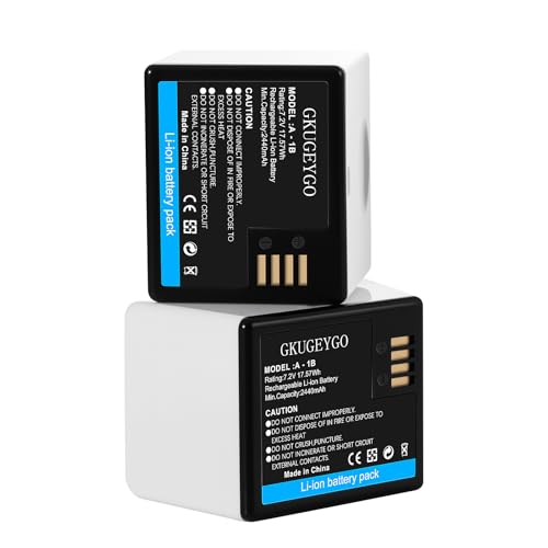 GKUGEYGO 2-Pack A-1 A-1B A-1C Battery for Arlo Pro Pro 2 Replacement Rechargeable Battery for Arlo Camera VMA4400 VMC4030 VM4230 VMS3230 VM4030 VM4030P