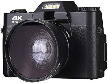 Korons Cámara Digital(Black + Lens,32GB)