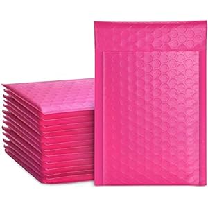 Switory 50 stuks 10,2 x 17,7 cm verzendtassen, luchtkussenenveloppen gewatteerde enveloppen Bubble Lined Poly Mailer…