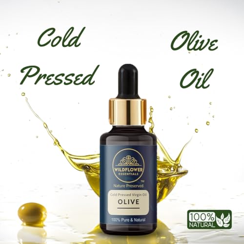Image of Olive Oil Cold Pressed Virgin Carrier Oil For Face Glow, Hair Growth, Skin Health, Body massage, Acne, Makeup Remover, Lips, Nails (30 ML)