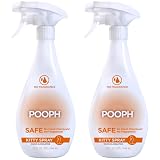 POOPH Kitty Spray - Odor Eliminator, 32oz - Dismantles Odors on a Molecular Basis, Cats, Freshener, Eliminator, Urine, Poop, Pee, Deodorizer, Fresh, Clean, Furniture, Potty, Safe - 2 Pack
