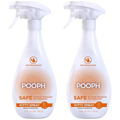 POOPH Kitty Spray - Odor Eliminator, 32oz - Dismantles Odors