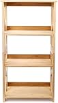 Hedume Bookcase, 3-Tier Open Shelf Bookcase, Small Bamboo Bookshelf, Bamboo Natural Shelving, Book Organizer Storage Open Shelf Rack, Display Shelves for Bedroom, Living Room, Office, Bathroom