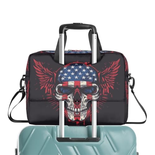 Maletín para laptop 15.6-16 pulgadas con diseño gótico y bandera americana miniatura 7
