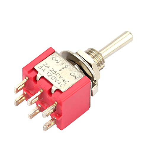 DPDTモメンタリートグルスイッチ10個ON-OFF-ONトグルスイッチDPDTトグルスイッチモメンタリートグルスイッチ自動車家電用産業用電気