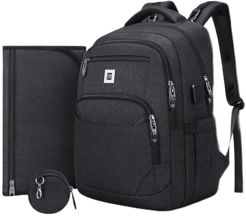 Image of UKEIN Diaper Bag Backpack, Multi function Baby Bag with Portable Changing Pad, Pacifier Holder,Waterproof Diaper Bags with USB Charging Port,Baby Essentials Perfect Baby Shower Gifts for Mom, Dad