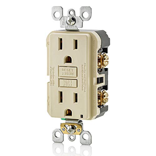 image for Leviton GFCI Outlet, 15 Amp, Self Test, Non Tamper-Resistant with LED 