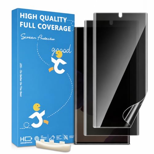 JZG 2 Pack Privacy Screen Protector for Samsung Galaxy Note 20 Ultra Anti Spy Note 20 Ultra Soft Film With Fingerprint Compatibility Bubble Free