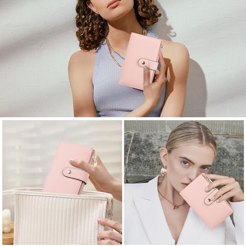 Image of yiijay Womens Wallet RFID Blocking Vegan Leather Trifold Clutch Credit Card Holder Ladies Travel Wallet Purse with Pen Holder, 1Pink, 6.5x 4.2x 1.4 inches, Rfid Wallet