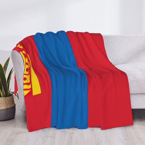 Couverture imprimée drapeau mongol légère plaid canapé lit toutes saisons