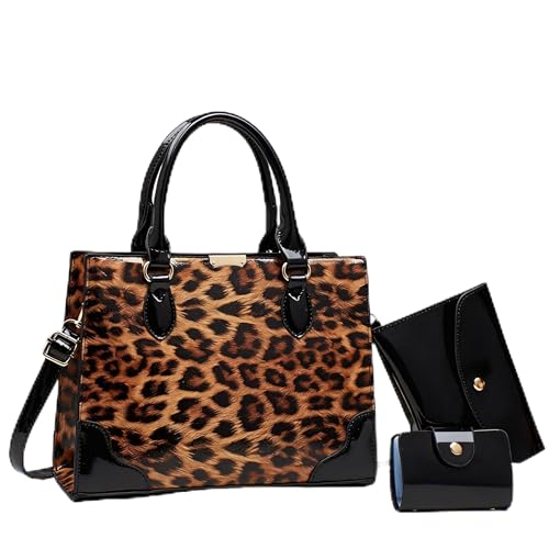 Bolso Hobo para Mujer con Estampado Leopardo y Billetera miniatura 1