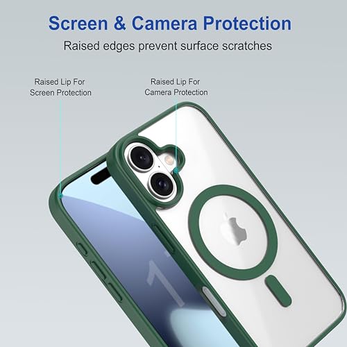 Image of amazon basics Back Case Cover for iPhone 17 | Scratch-Resistant Back Cover | Forest Green