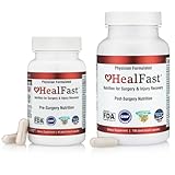 HealFast Complete Surgery & Injury Recovery Supplement: for Wound, Scar Treatment & Bruising w/Vitamins, Bromelain, Quercetin & Probiotics (Pre+Post Op)