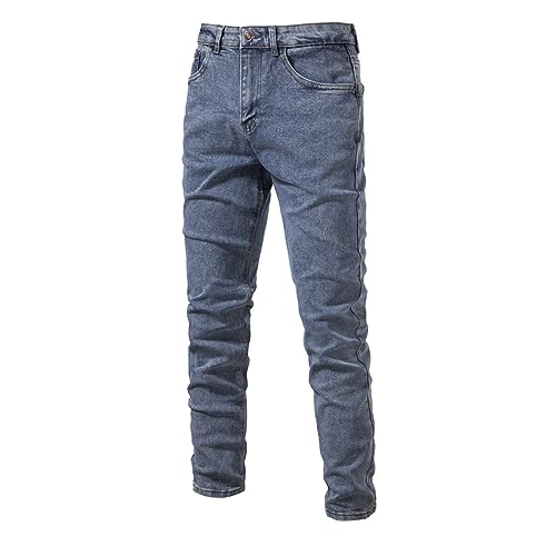 Mens Slim Fit Jeans Comfortable Ripped Skinny Straight Leg Cut for a Fashionable Look with a Flexible Waist
