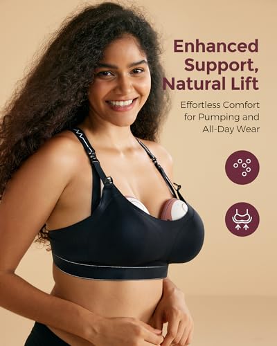 Momcozy Pumping Bra for Wearable Breast Pump, Nursing & Pumping Bra in One, Hands Free Pump Bra Suitable for M5, S12 Pro, etc4