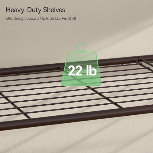 Image of Nunsino Shoe Rack for Closet, Metal Shoe Organizer, 8 Tier Garage Shoe Rack Max Holds 40 Pairs,Shoe Storage Shelf,Entryway, Bronze