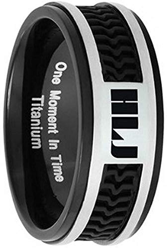 J120S - Spanish HLJ CTR Ring "Elements" Black Titanium with Rubber Inlay Designer inspired silver jewelry modern exclusive3