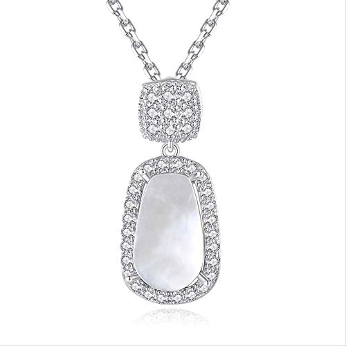Bijoux pour Femmes pendentif jade blanc collier argent 925