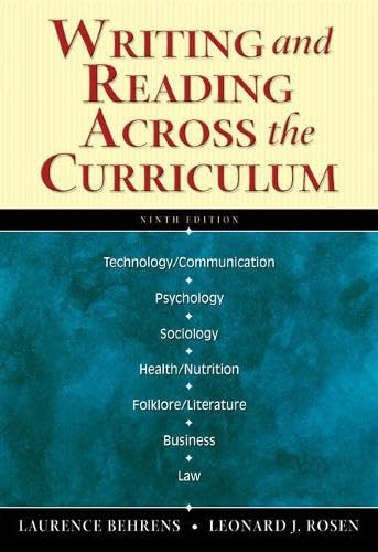 Writing and Reading Across the Curriculum (with MyCompLab) (9th Edition)
