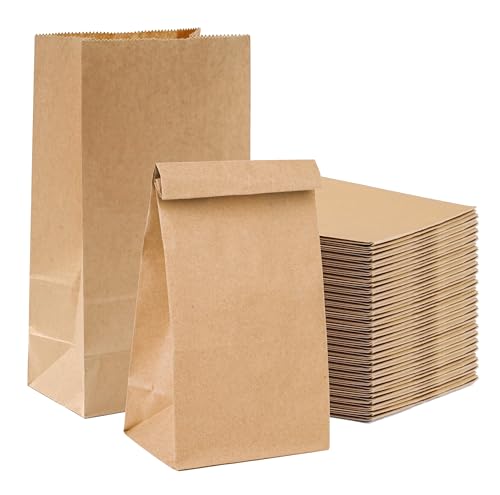 50x Kraftpapiertüten - EXTRA STARK - nachhaltige braune Beutel 20 x 13 cm - Kraftpapierbeutel als DIY Adventskalender - Ostern & Weihnachten & Advent - zum befüllen