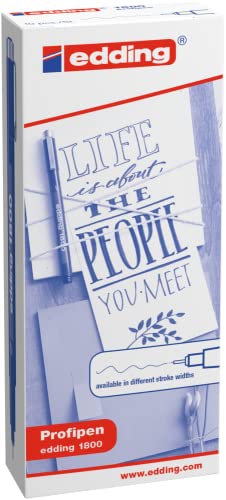 Edding 1800 - Pennarello sottile di precisione, 10...