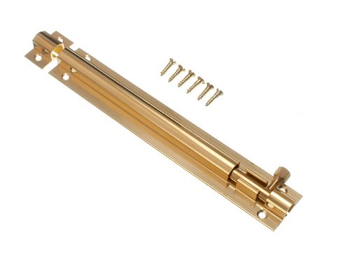 Verrou de porte en laiton loquet coulissant 15,2x15,2 cm pour fermeture de battant en bois