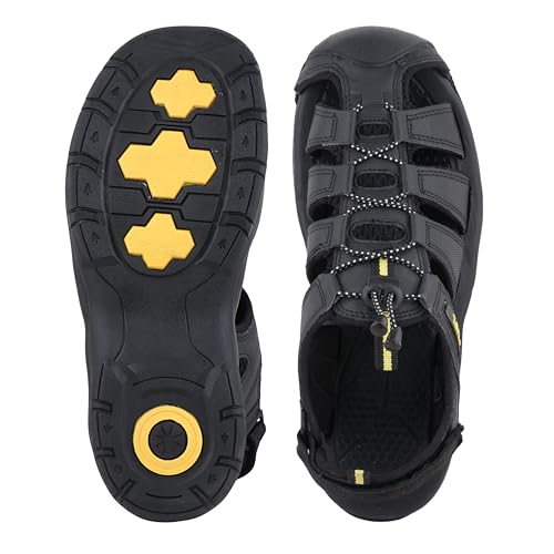Image of FUEL Comando Men's Fisherman Sandals - Comfortable, Breathable & Flexible Outdoor Sandals with Protective Toe, Anti-Skid Sole - Stylish Casual Beach & Sports Footwear