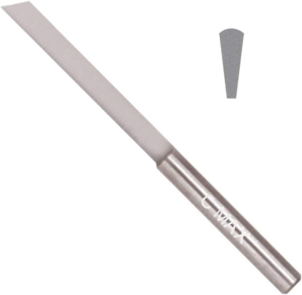 GRS Tools 022-724 C-Max Carbide Tapered Flat Graver # 37, 0.4 mm Tool Point