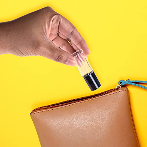 Super Z Outlet Clear (1/6 Oz/5 ml) Plain Glass Container Tubes Roll-On Bottles with Ball Tips and Black Caps for Homemade Lip Care Products, Essential Oils, Cosmetic Gift, Perfumes (24 Pack)3