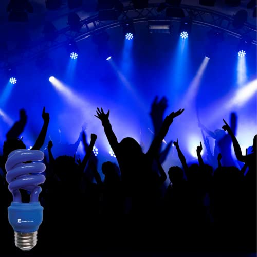 Cfl Compact Fluorescent Colored Light Bulb, T2 Spiral, 13W (60 Watt Equivalent), E26 Medium Base, 120V, Ul Listed, Blue (1 Pack) #TOP4